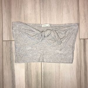 🔥 NWOT gray ribbed crop top
